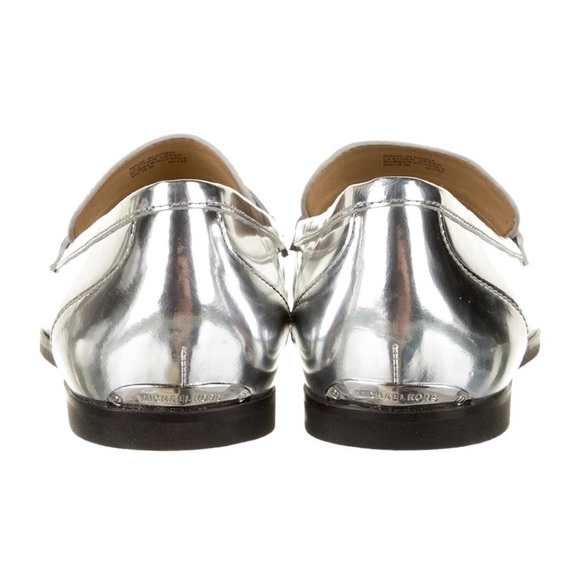 Michael Kors Silver Patent Leather Loafers - Picture 4 of 4